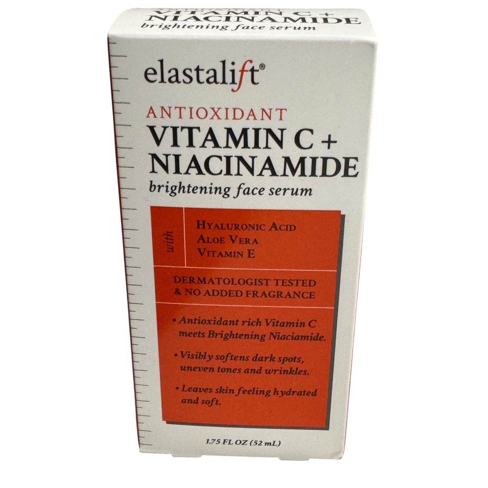 Elastalift Vitamin C Niacinamide Brightening Face Serum 1.75oz Hyaluronic Acid